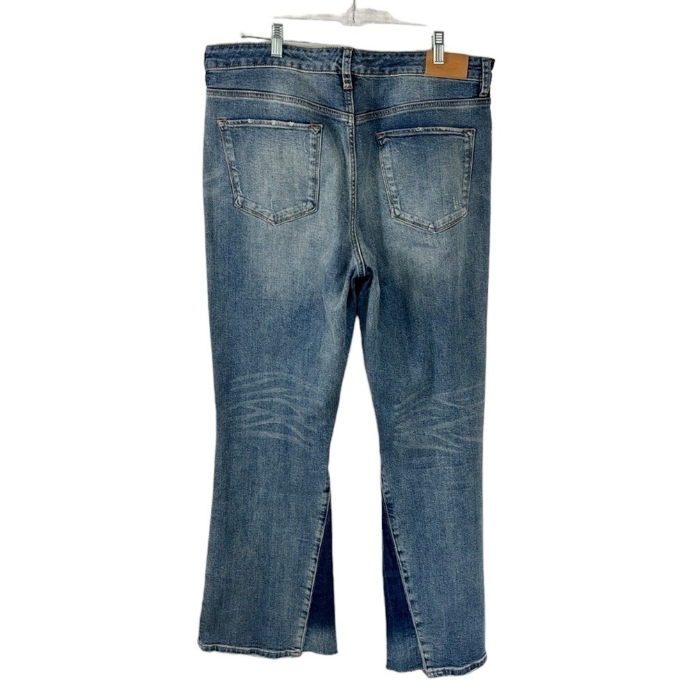 Dear John Inset Flare Leg Jeans‎ Women's 31 Blue Light Distress
